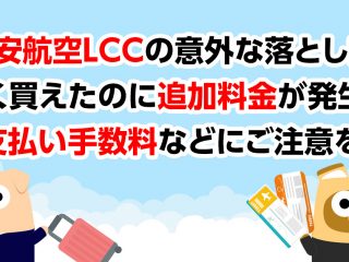 格安航空LCCの意外な落とし穴！安く買えたのに追加料金が発生 …支払い手数料などにご注意を！