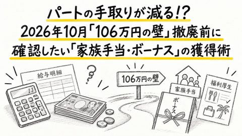 パートの手取りが減る!? 2026年10月「106万円の壁」撤廃前に確認したい「家族手当・ボーナス」の獲得術
