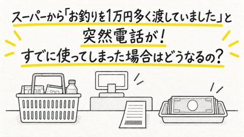 スーパーで会計を終えて帰宅した直後、店から「お釣りを1万円多く渡していました」と突然電話がかかってきました。すでに一部を使ってしまったのですが、それでも全額返すのが普通なのでしょうか？