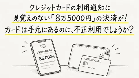 クレジットカードの利用通知に、行ったこともない店で「8万5000円」の決済が表示されました。カードは手元にあるのに、どうしてこんな請求が発生するのでしょうか？